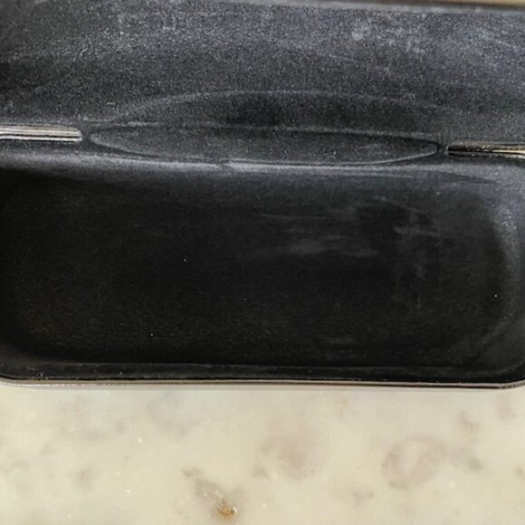 COACH Black Eyeglass Hard Clamshell Case Hinged with Cleaning Cloth - Picture 6 of 12